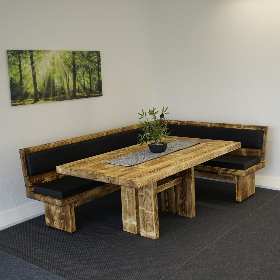 Massivholz-Eckbank "Waldecke" – für 100 cm breite Tische