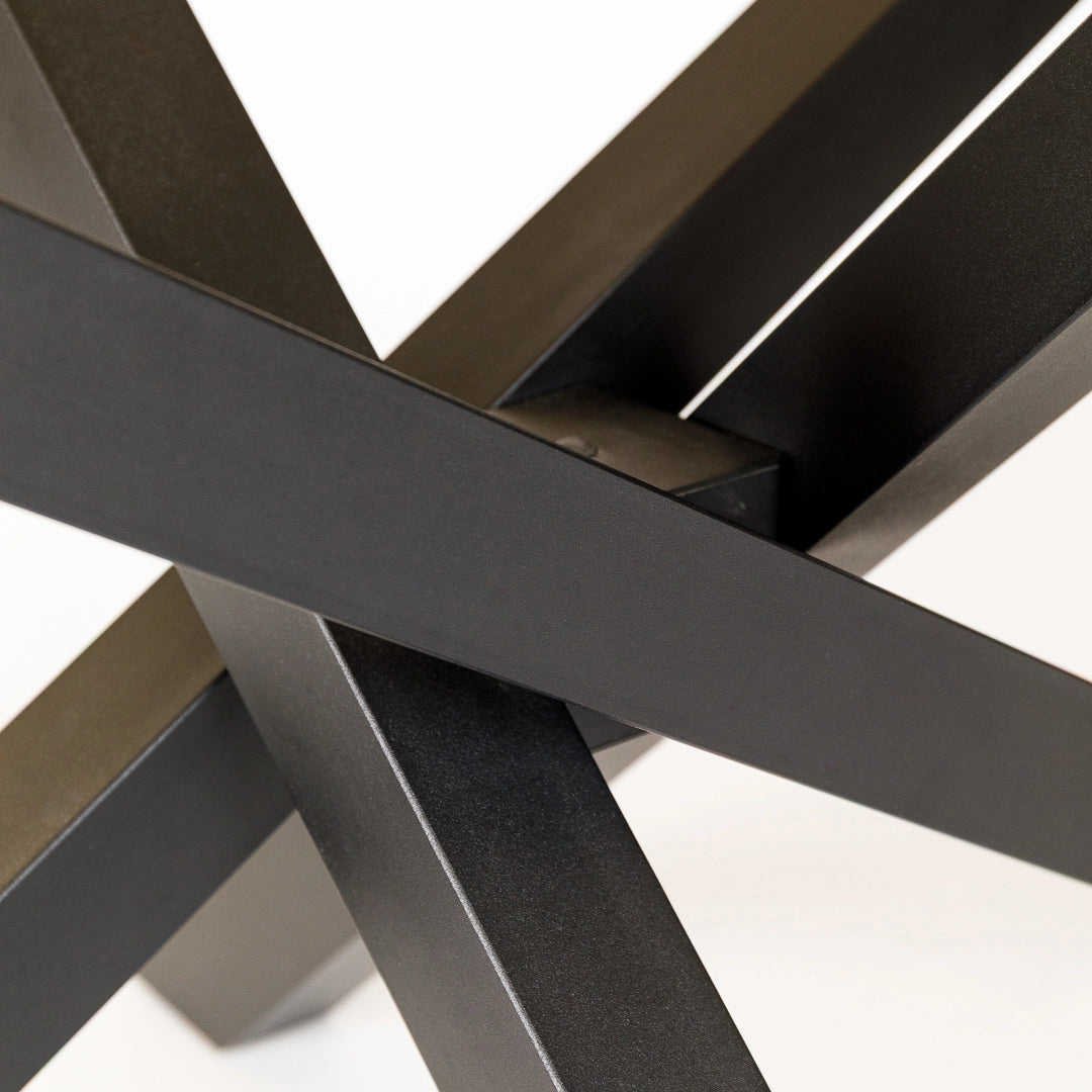 Massivholztisch "Schwarzwaldkraft" – hell, gerade Kante, Metallgestell, in verschied. Größen