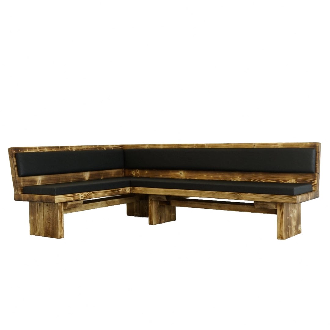 Geflammte Eckbank mit Polster