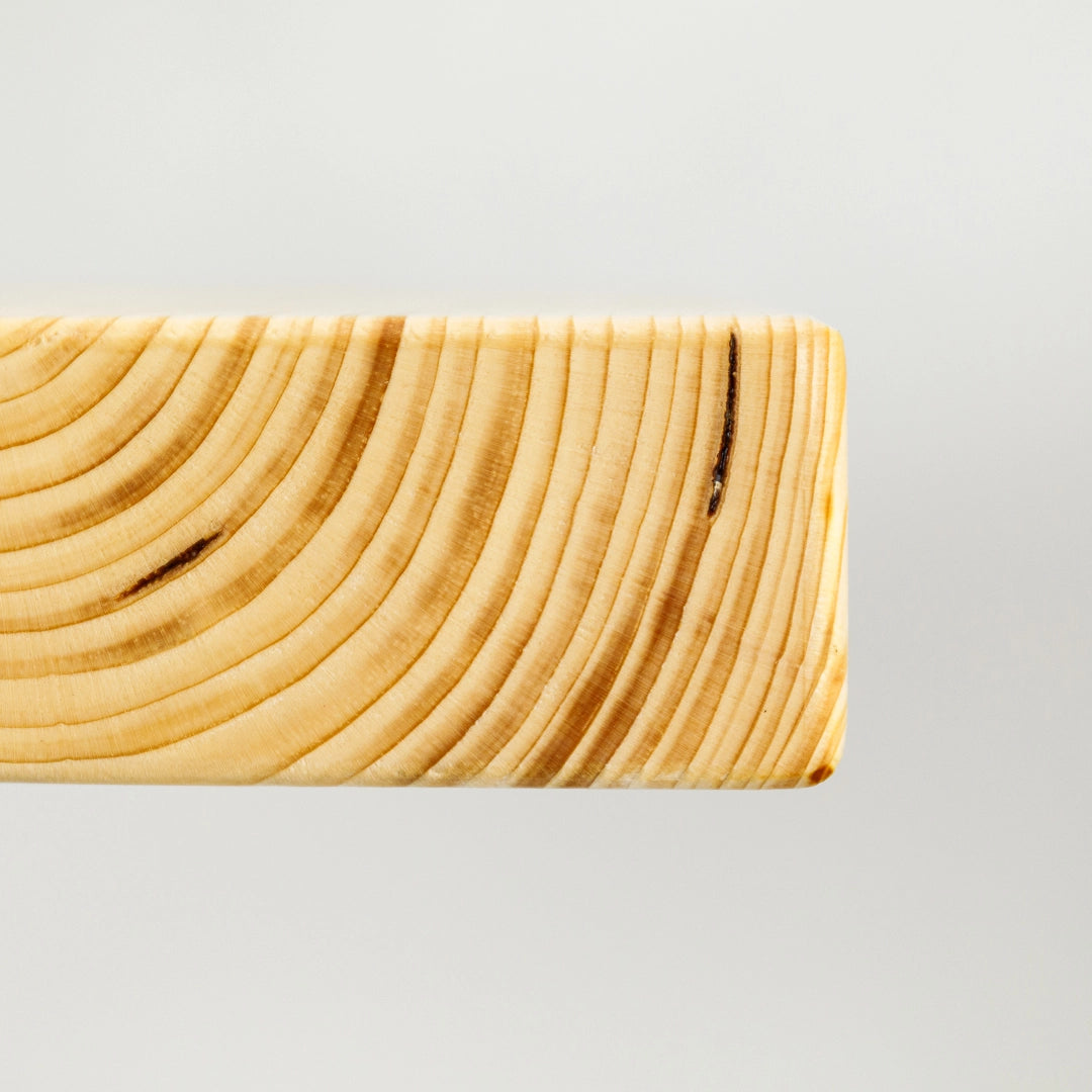 Gastro-Tisch "Mahlzeit" aus Massivholz - hell, gerade Kante, Metallgestell