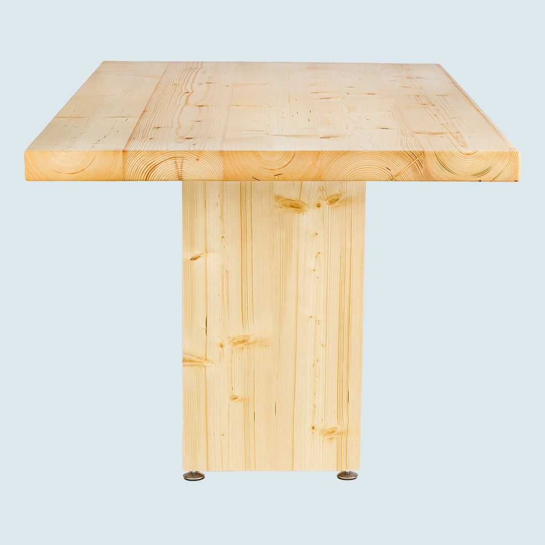 Massivholztisch "Schwarzwaldkraft" – hell, gerade Kante, Holzgestell, in verschied. Größen