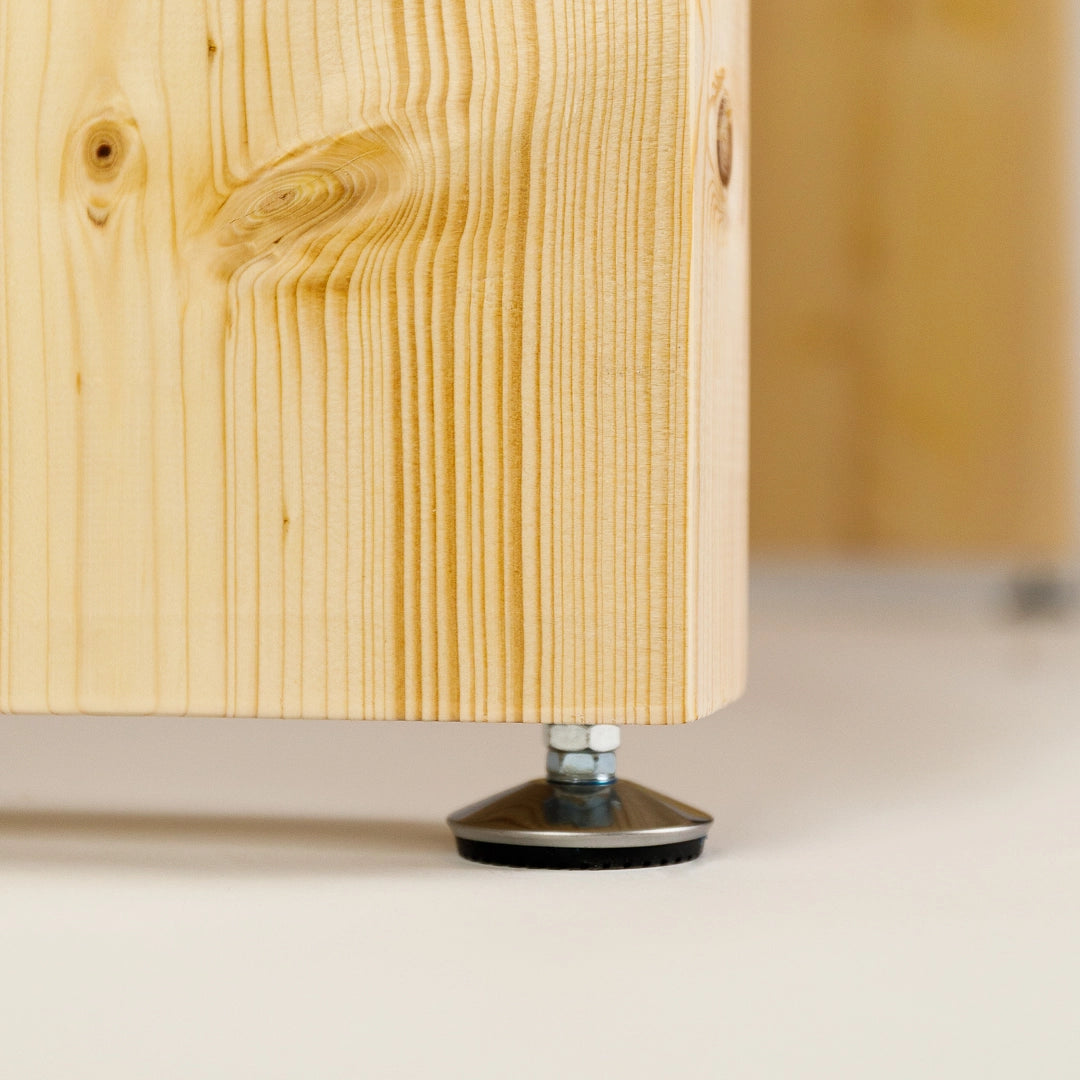 Massivholztisch "Schwarzwaldkraft" – hell, gerade Kante, Holzgestell, in verschied. Größen