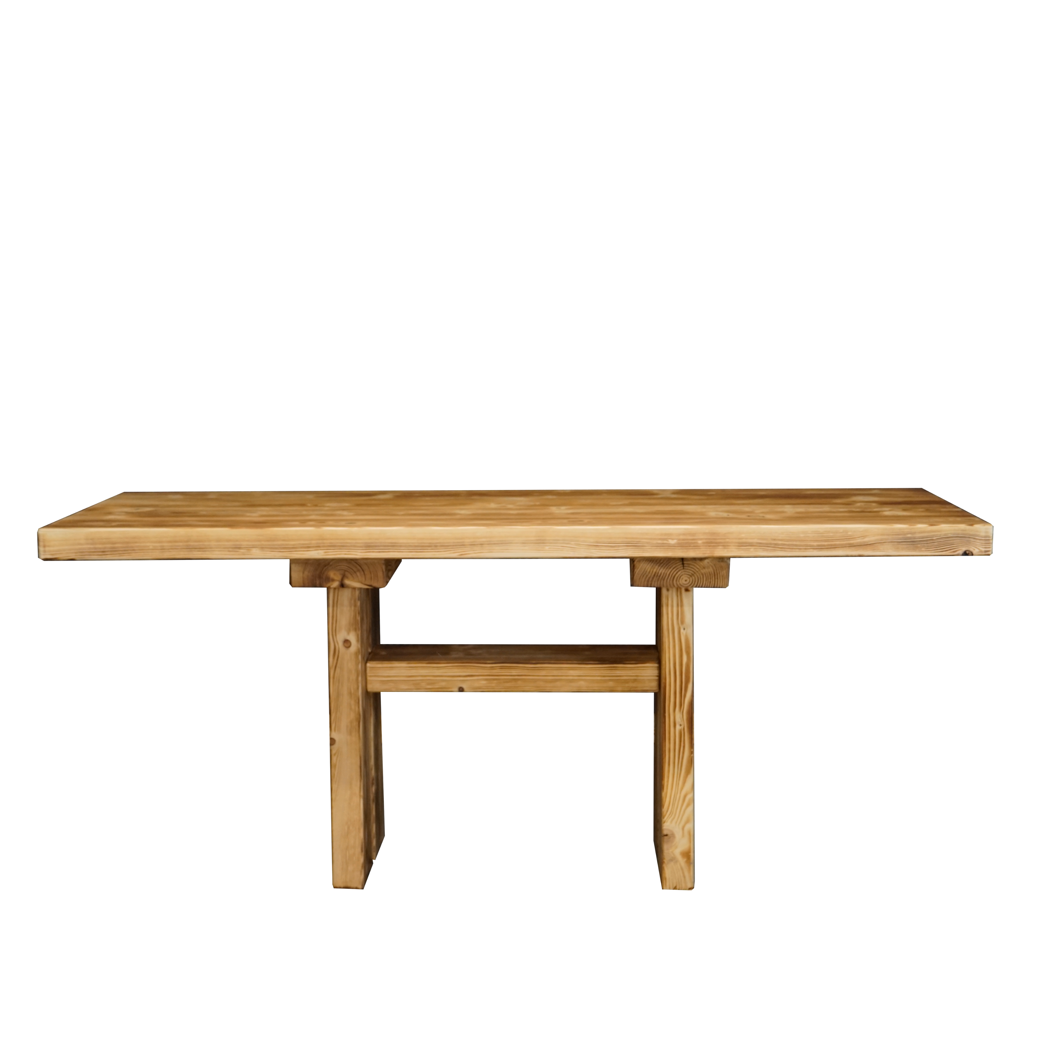 Massivholztisch "Schwarzwaldkraft" – 80 cm breit – geflammt