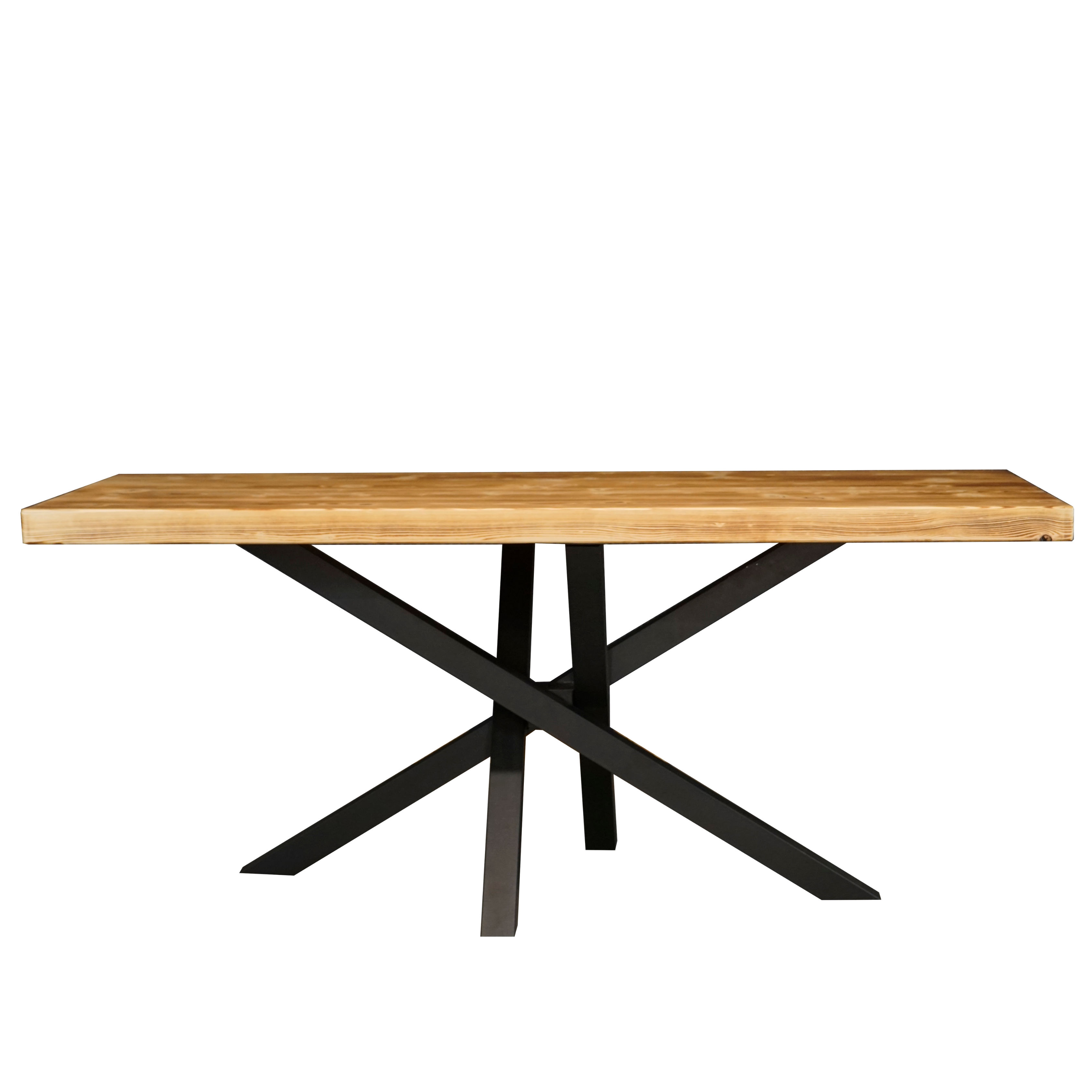 Massivholztisch "Schwarzwaldkraft" – 80 cm breit – geflammt